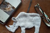 Smudge Safari: Rhinoceros Microfiber Covert Cleaning Cloth