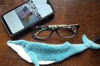 Smudge Fish: Blue Whale Microfiber Covert Cleaning Cloth