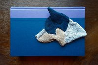 Australian Cattle Dog used as a bookmark.