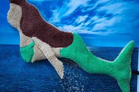 Soft, microfiber terry cloth towels  made in the shape of a Mermaid