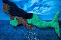 Soft, microfiber terry cloth towels  made in the shape of a Mermaid