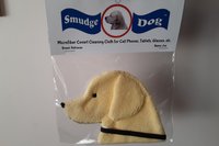 Example of Smudge Dog Packaging. Packaged in zip top bag with hang tag with logo