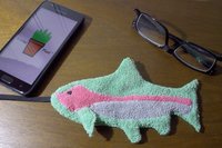 Smudge Fish:  Rainbow Trout Microfiber  Covert Cleaning Cloth