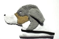 Australian Shepherd shown on a white background.