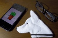 Smudge Dog White Shepherd "Thunder" Microfiber Covert Cleaning Cloth