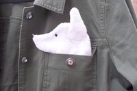 Smudge Dog White Shepherd "Thunder" Microfiber Covert Cleaning Cloth