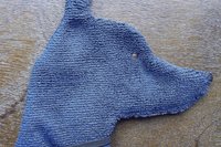Back side of the Smudge Dog is a solid color.