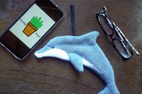Smudge Fish: Dolphin Microfiber Covert Cleaning Cloth