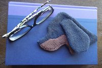 Smudge Dog being used as a bookmark
