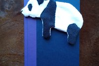 Smudge Bear used as a bookmark.