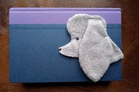 Smudge Dog used as bookmark.