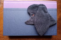 Smudge Dog used as bookmark.