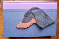 Smudge Dog used as bookmark.