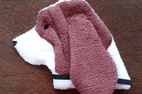 Soft, microfiber terry cloth towels made in the shape of a Basset Hound.