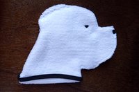 Back side of the Smudge Dog is a solid color.
