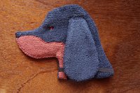 Soft microfiber cleaning cloth made in the shape of a Gordon Setter