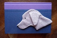 Smudge Dog used as bookmark.