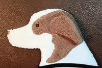 Soft, microfiber terry cloth towels cut, sewn, and made in the shape of the head of an Australian Shepherd. Little larger than palm sized. Texture of the Smudge Dog is perfect for cleaning cell phone screens, musical instruments, glasses, etc.