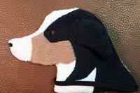 Soft, microfiber terry cloth towels cut, sewn, and made in the shape of the head of an Australian Shepherd. Little larger than palm sized. Texture of the Smudge Dog is perfect for cleaning cell phone screens, musical instruments, glasses, etc.