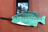 Smudge Fish: Largemouth Bass Microfiber  Covert Cleaning Cloth