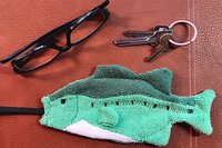 Smudge Fish: Largemouth Bass Microfiber  Covert Cleaning Cloth
