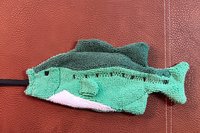 Smudge Fish: Largemouth Bass Microfiber  Covert Cleaning Cloth