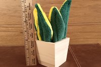 Deluxe Smudge Plant in Wooden Pot, Multipurpose Microfiber Cleaning Cloth