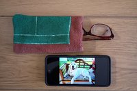 Tennis Themed Microfiber Glasses/Cellphone Case, Cleaner and Case in One!