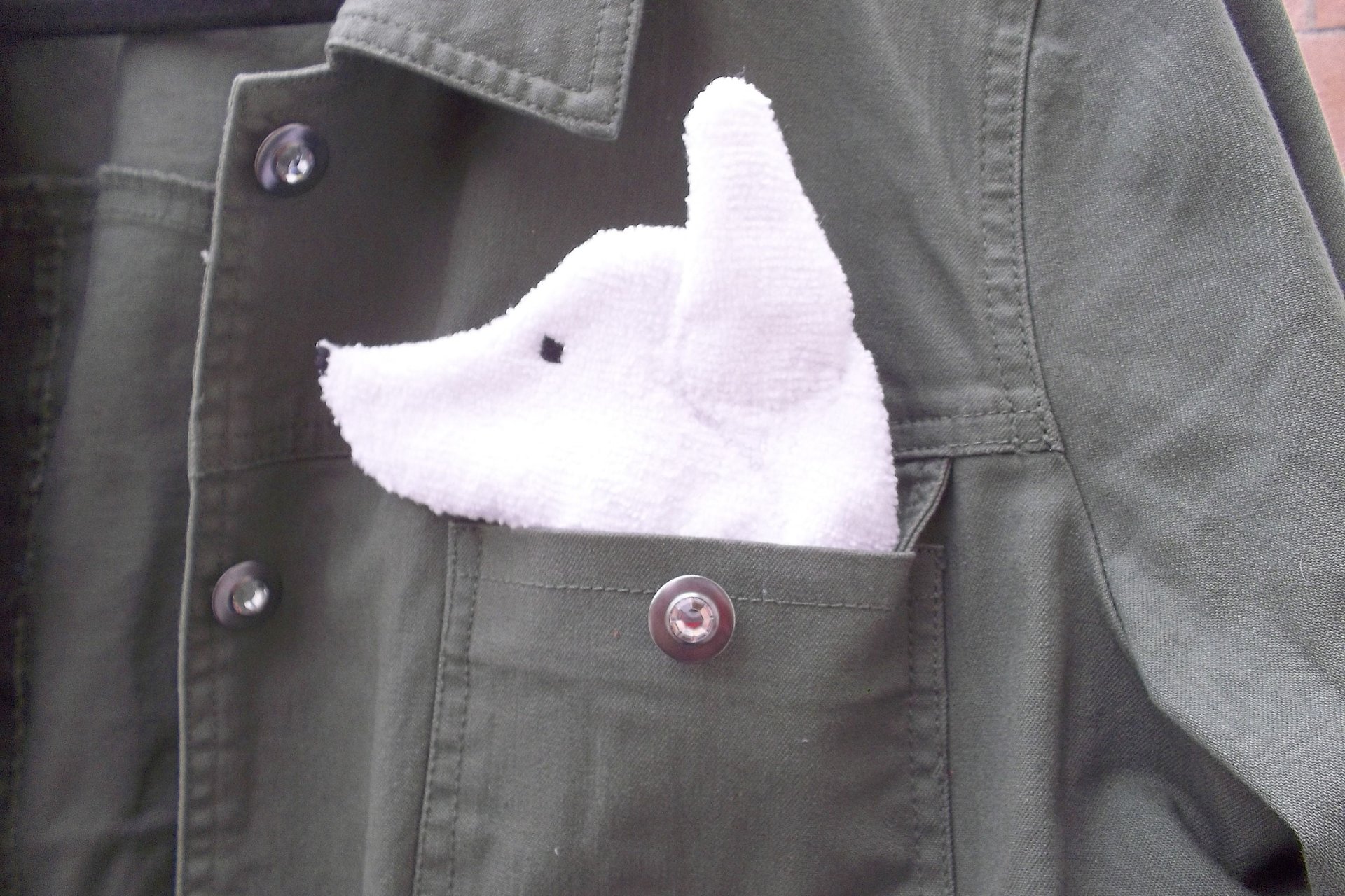 Smudge Dog White Shepherd "Thunder" Microfiber Covert Cleaning Cloth