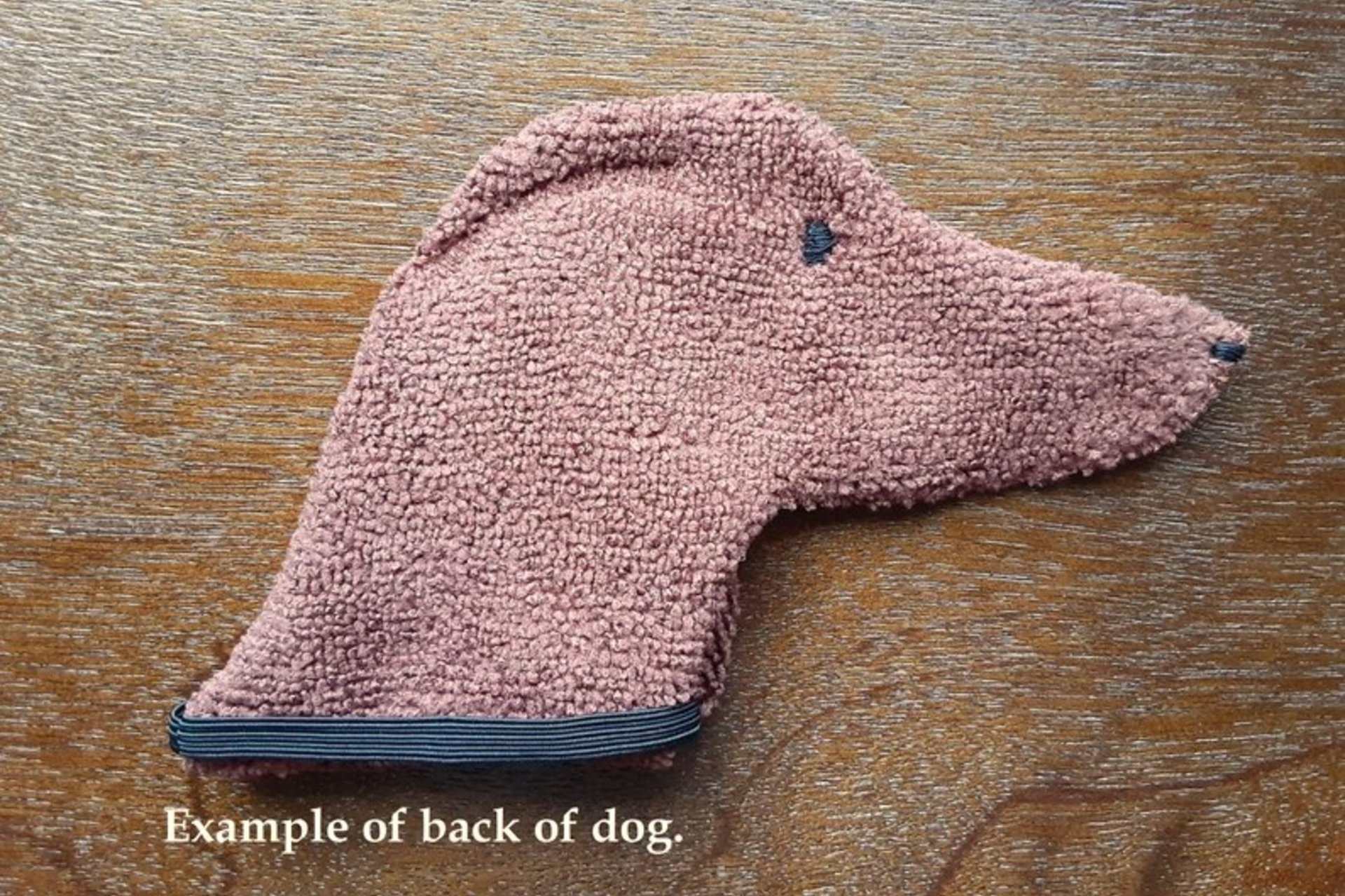 Back side of the Smudge Dog is a solid color.