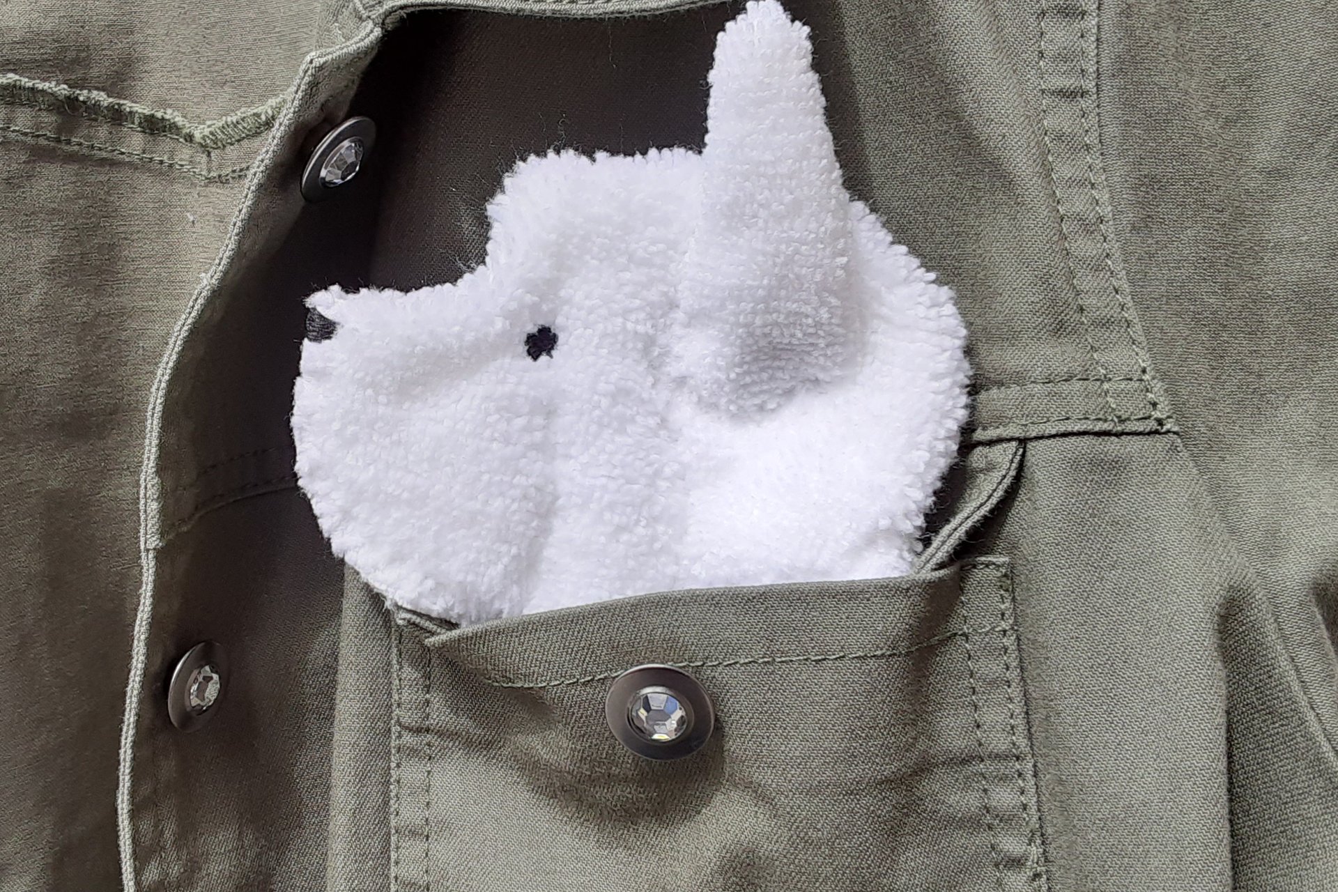 Smudge Dog Westie "Fergie" Microfiber Covert Cleaning Cloth