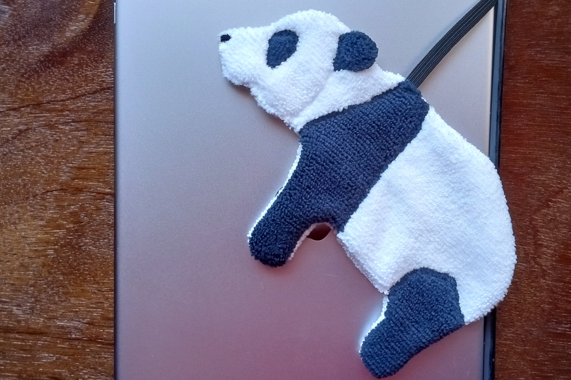 Smudge Bear attached to popular tablet