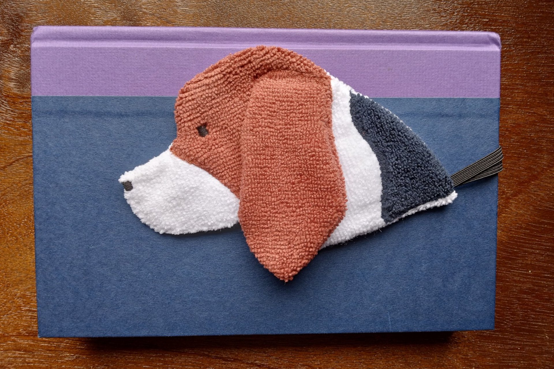Smudge Dog used as bookmark.