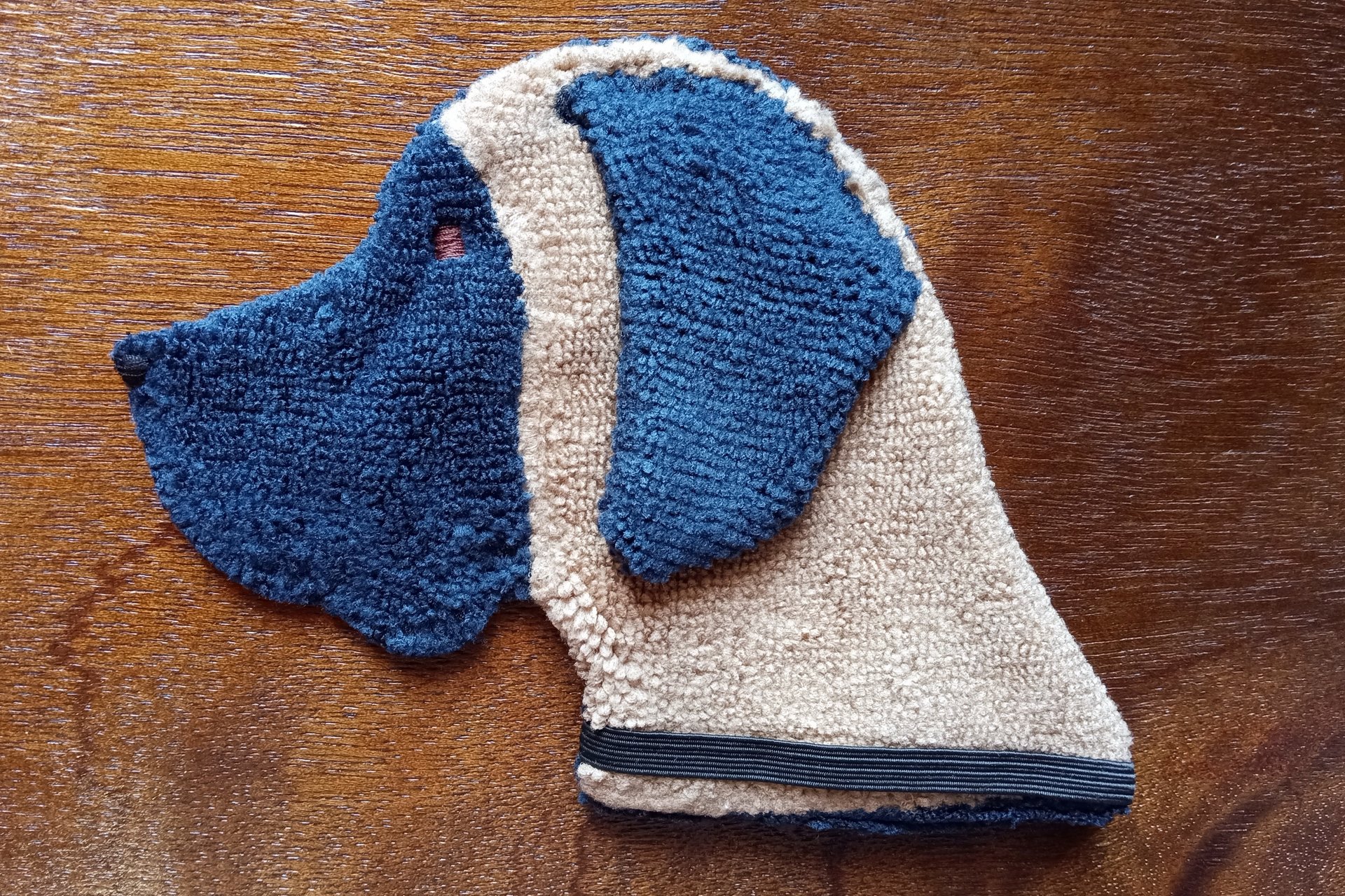 Soft microfiber cleaning cloth made in the shape of a Great Dane.