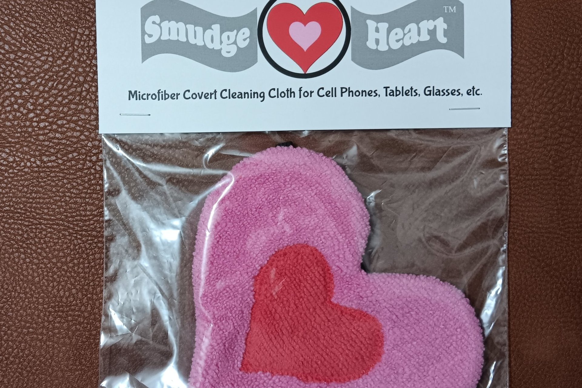 Smudge Heart Microfiber Covert Cleaning Cloth
