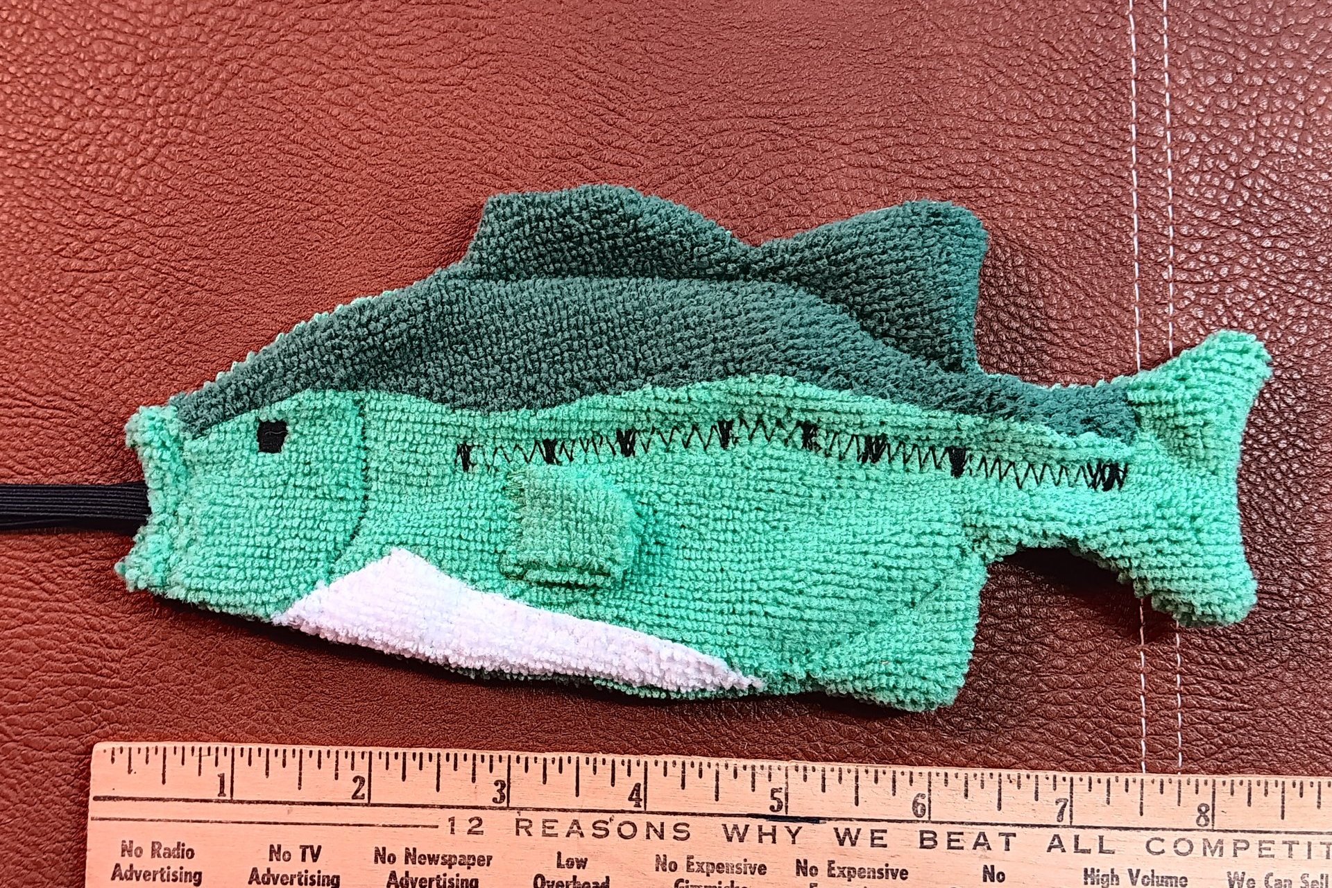 Smudge Fish: Largemouth Bass Microfiber  Covert Cleaning Cloth