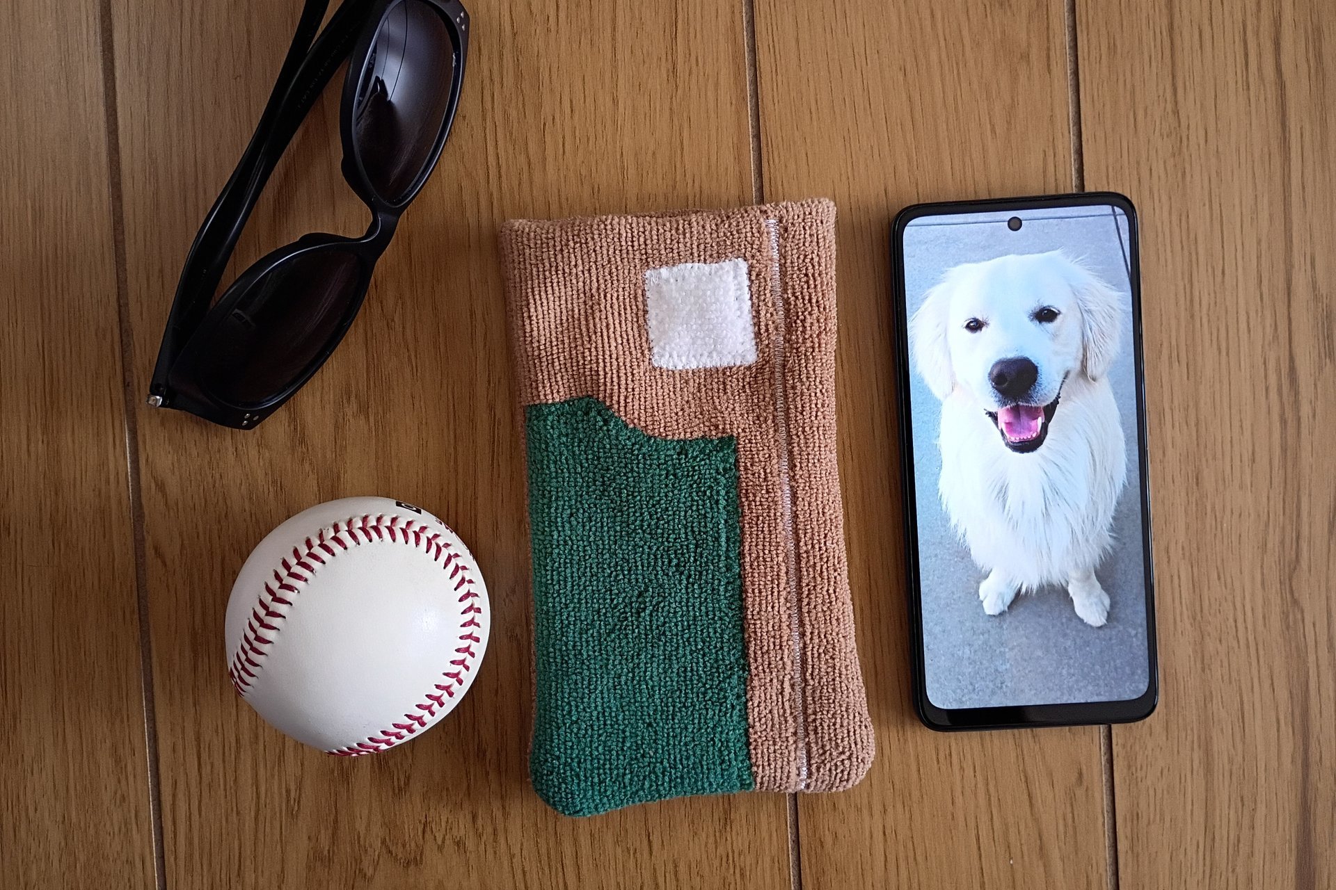 Baseball Themed Microfiber Glasses/Cellphone Case, Cleaner and Case in One!