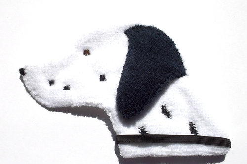 Soft, microfiber terry cloth towels cut, sewn, and made in the shape of a dog