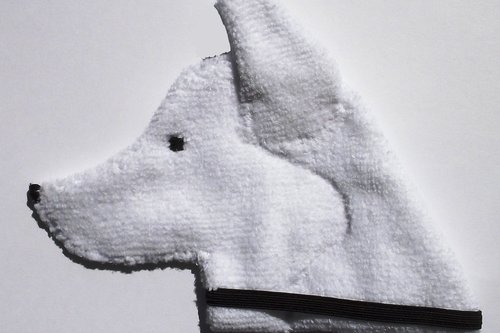 Smudge Dog White Shepherd "Thunder" Microfiber Covert Cleaning Cloth