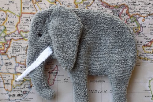 Smudge Safari: Elephant Microfiber Covert Cleaning Cloth