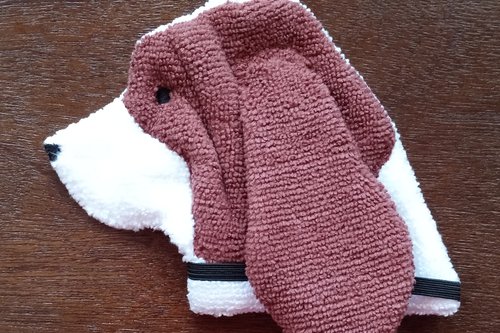 Soft, microfiber terry cloth towels made in the shape of a Basset Hound.