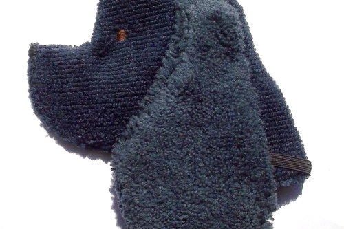 Soft, microfiber terry cloth towels cut, sewn, and made in the shape of a dog