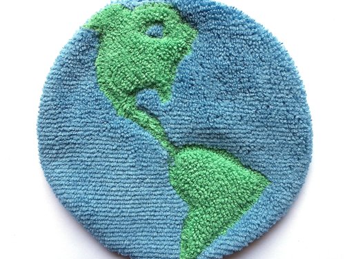 Soft, microfiber terry cloth towels  made in the shape of the Earth
